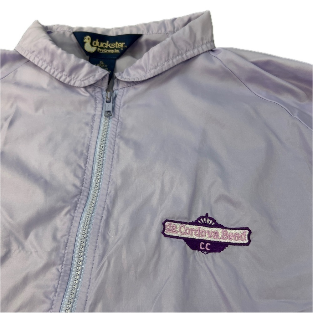 1980s Vintage Pastel Purple Zip Up Jacket - Picture 4 of 13